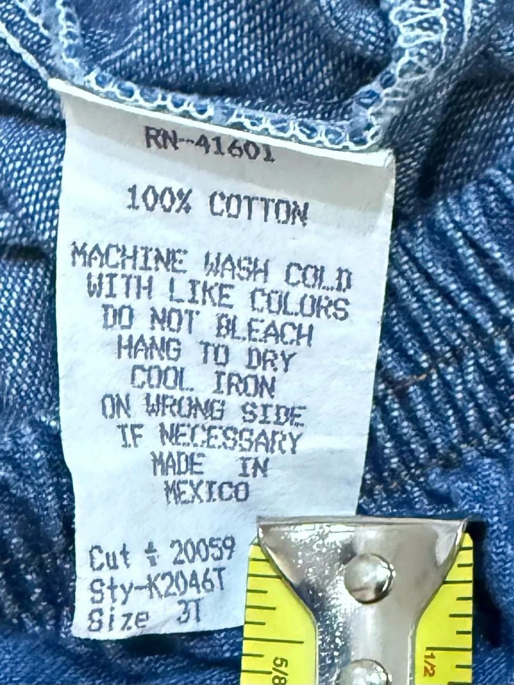 Vintage 90s Girls’ Denim Blue Bubble Shorts Size 3T Lace Bow
